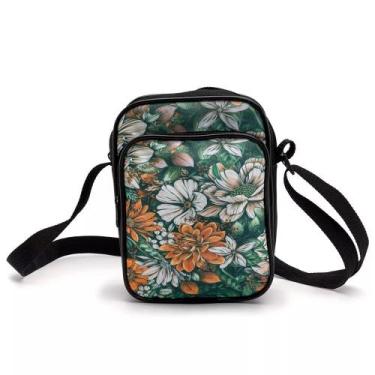 Imagem de Bolsa Transversal Shoulder Bag Estampa Flores Pequena Necessaire - Pau