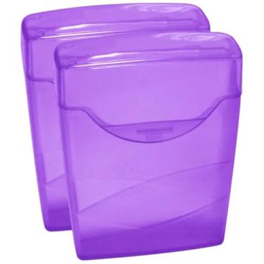 Imagem de Estojo Organizador Grande para Porta Cotonete Hastes 2 Und (Lilás)