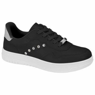 Imagem de Tênis Feminino Vizzano Casual Napa Strass 1419.113 Preto/Prata 33-Feminino