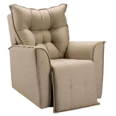 Imagem de Poltrona Reclinavel Do Papai Para Sala King Linho Capuccino - Star Con