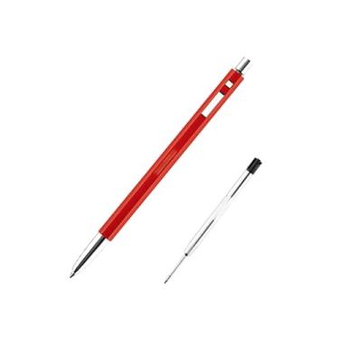 Imagem de Caneta esferográfica 153ID 1,0 mm, tinta preta, corpo de metal cor tangerina com caixa externa de carbono