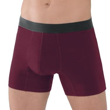 Imagem de REELINDRY Cueca boxer para incontinência masculina, lavável, absorvente, 65 g, à prova de vazamento, controle da bexiga da próstata, pacote com 1 (marrom, M)