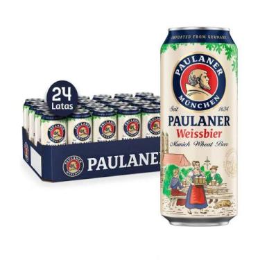 Imagem de Cerveja Alemã Paulaner Weissbier München Lata 500ml (24 Und)