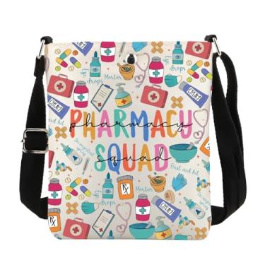 Imagem de POFULL Bolsa transversal de farmácia presente de farmacologia presente farmacêutico esquadrão farmacêutico, Pharmacy Squad, 0