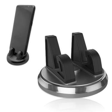 Imagem de dawfall Pack-1 Suporte de celular para painel de carro, suporte de navegação de 360 graus para uso horizontal vertical, base fixa de telefone celular tipo adesivo para iPhone, peças portáteis