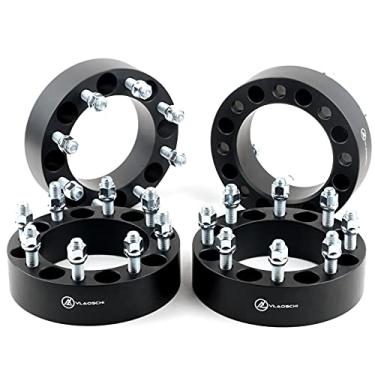 Imagem de VLAOSCHI Adaptadores de roda forjados pretos de 8 x 6,5 a 8 x 170 5 polegadas compatíveis com Chevy GMC, 4 peças 8 adaptadores com parafusos de 14 x 1,5 para Express Silverado Savana Sierra 2500 3500 HD, 2014-2021 R-A-M 2500 3500