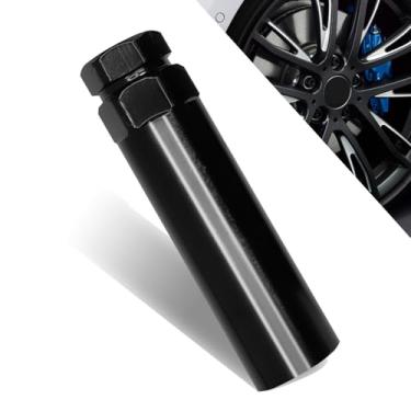 Imagem de QKYS Soquete de porca pequena com 6 estrias, kit de remoção de trava de roda para chave sextavada de 19 mm (3/4 polegadas) e 21 mm (13/16 pol), substituição de chave de trava de roda para porca de