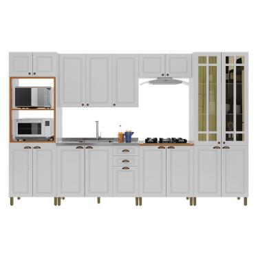 Imagem de Cozinha Modulada Firenze 6 Peças com Torre Quente 2 Fornos - Indékes Branco