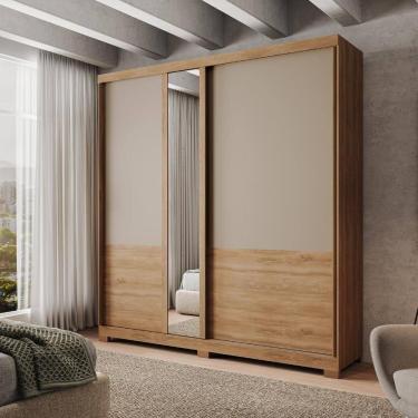 Imagem de Guarda Roupa Casal 2 Portas 4 Gavetas Madrid Carraro Freijó c/ Avelã