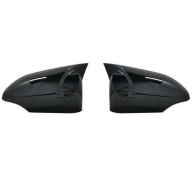 Imagem de Para toyota para corolla 2014 2015 2016 2017 2018 retrovisor do carro espelho lateral capa asa tampa exterior adesivo porta vista traseira caso guarnição(Gloss Black)