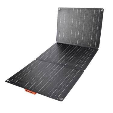 Imagem de 100W ETFE Solar Panel Solar Carregador Solar Portátil Dobrável Carregador Solar Coloque a Energia Carregando Com Controlador de Saída Dupla Embutida para Camping para Caminhada