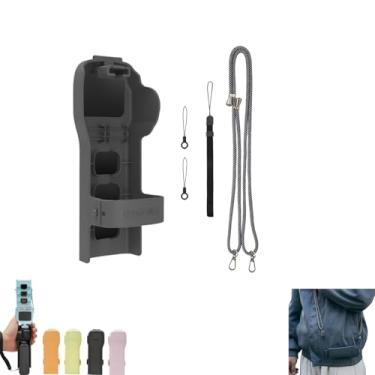 Imagem de Capa protetora Osmo Pocket 3 com cordão, tampa magnética de armazenamento para filtros e lentes grande-angulares, suspensão suspensa e protetor de corpo de câmera, compatível com DJI Osmo Pocket 3