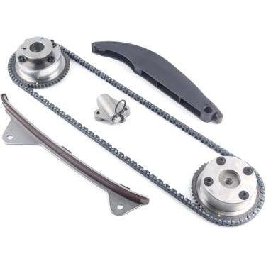 Imagem de LINLINS Kit de corrente de distribuição com engrenagem VVT de admissão/escape compatível com Elantra 2011-2014, Kia Soul 2012-2014, 1.8L/2.0L, inclui guia, tensor, came phaser, substitui # 24350-2E001
