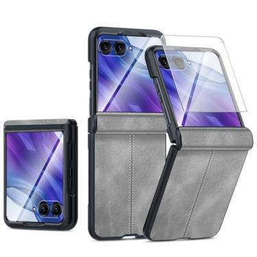 Imagem de AJDJTEN Capa de telefone para Motorola Razr 50 Ultra, capa moderna à prova de choque com dobradiça de proteção para PC, capa de telefone com proteção de tela integrada para Motorola Razr 50 Ultra