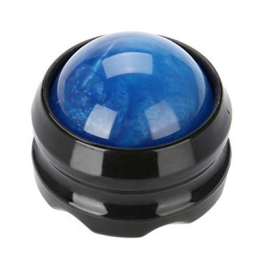 Imagem de Massageador manual com bola de massagem, massageador de mãos com bola de relaxamento corporal para músculos doloridos (azul)