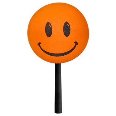 Imagem de Tenna Tops Happy Smiley Face Antena Carro Bola/Auto Mirror Dangler/Desktop Spring Stand Bobble Buddy (Cabe Antena Grossa Estilo Gordo) (Laranja de Herbert) (Acessório de Carro)