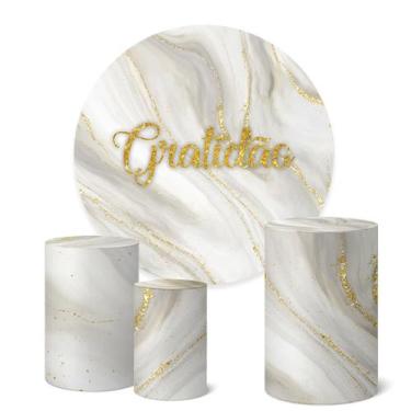 Imagem de Trio Capas Cilindro + Painel Redondo 1,50m Gratidão - Fadrix, K1GRA000