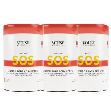 Imagem de Kit com 3 youse máscaras sos reconstrução instantanea 1 kg
