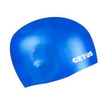 Imagem de Touca de Silicone para Natação Cetus Cobre Orelha - Azul