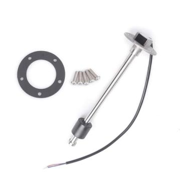 Imagem de ZHSYMX Unidade de envio de combustível barco remetente de combustível sensor de nível de água de combustível 240-33ohms 10" (250 mm) transmissor de tanque de combustível sensor de gás de aço