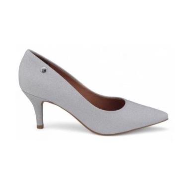 Imagem de Sapato Feminino Vizzano Scarpin 1185.702 Casual, 37, Prata