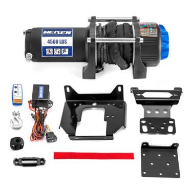 Imagem de WeiSen Kit de guincho elétrico de 2.041.2 kg com interruptor basculante e suporte de guincho, guia e rolha Hawse compatível com Polaris RZR 900 1000 Turbo General 1000 XP 2015-2025 (não serve para RZR