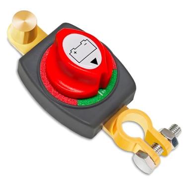 Imagem de GANETZO Interruptor De Desconexão Rápida Bateria 12V 48V - 275A, Isolador Energia Liga/Desliga Para Carro, Barco, Caminhão, Rv, Quadriciclo, Interruptores Desligamento Baterias Poste Superior (Negat