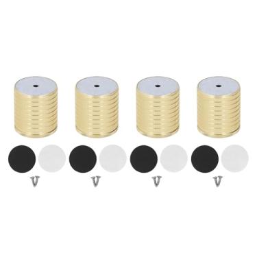 Imagem de Yinhing Risers de Cama Ajustáveis, Conjunto de Mobiliário Pesado Conjunto de 4, 43-75mm Ajustável, Forte Raro de Carga de Carga, Suporta até 50-500 Kg, para Camas, sofá, Mesa (Ouro brilhante)