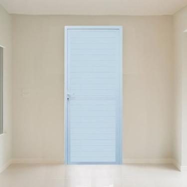Imagem de Porta Lambri Esquerda 1 Folha 80x215cm Fábrica do Alumínio Branco