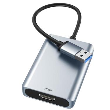 Imagem de Adaptador USB para HDMI, áudio USB 3.0 para HDMI para vários monitores, conversor de vídeo 1080p, suporta Mac OS, Windows 10/8.1/8/7. Instalação do driver necessária