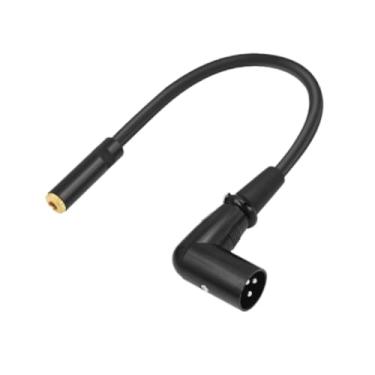 Imagem de menolana XLR a 3,5 mm de cabo adaptador compacto cabo conversor de 1/8 de polegada a XLR Cabo 1 pés (30 cm) para misturadores de amplificadores de energia, 3.5 Trs para Xlr Macho