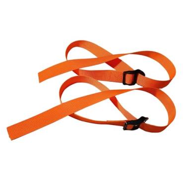 Imagem de Dynwave 2x Correias para pés de máquina de remo ajustáveis, substituição multiuso, acessórios de tecido Oxford para academia doméstica, cintos portáteis de 30, Laranja