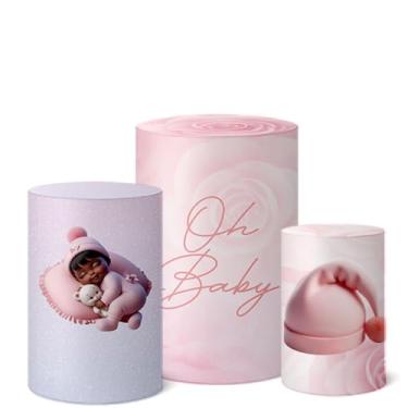 Imagem de Trio Capas Cilindro Decoração Festa Veste Fácil Chá de Bebê (CLCHB0007)