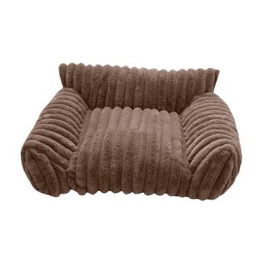 Imagem de Bothyi Sofá-cama para gatos, decoração para animais de estimação, versátil, fácil de limpar, com fundo antiderrapante para cães pequenos, gatos de interior, Cáqui