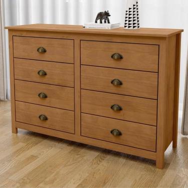 Imagem de Cômoda Para Quarto 125cm Com 8 Gavetas Lázio Freijó F07 - Mpozenato