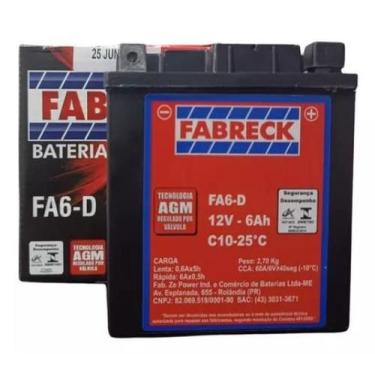 Imagem de Bateria Fa6-d 6ah Cbx250 Twister Fazer 250 Cb300 1º Linha - FABRECK