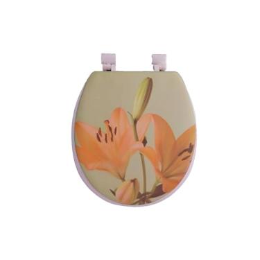 Imagem de Tampo Assento de Vaso Sanitário Almofadado (Flores)