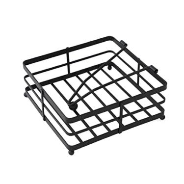 Imagem de ZzleoyuUUs-12 Capa de caixa de lenços 304 aço inoxidável preto quadrado suporte de toalha de papel hotel restaurante rack guardanapo mesa de jantar suporte de papel criativo caixa de lenços suporte de