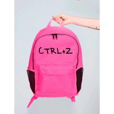 Imagem de Mochila Feminina Nylon CRTL Z Estampada Personalizada Resistente Grand