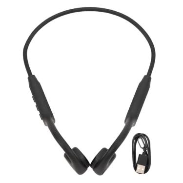 Imagem de Fone de ouvido de condução óssea, resistência à água IPX8, fone de ouvido esportivo de condução óssea, cancelamento de ruído inteligente para corrida, academia, caminhada, ciclismo