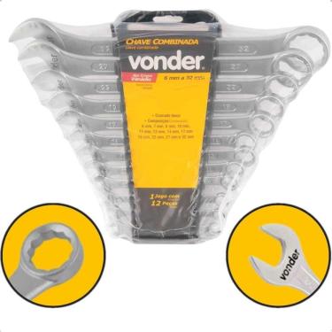 Imagem de Jogo De Chaves Combinadas Vonder 12 Peças 6-32mm Cromo Vanádio