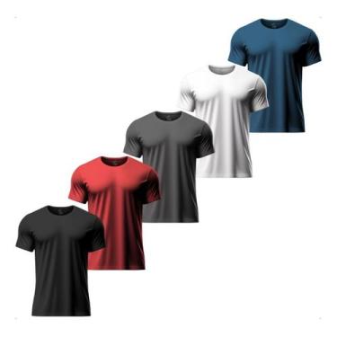 Imagem de Kit 5 Camisa Masculina Academia Térmica Uv Musculação Básica - Labela 