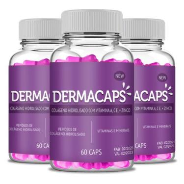 Imagem de Dermacaps - Colageno hidrolisado - kit 03 potes