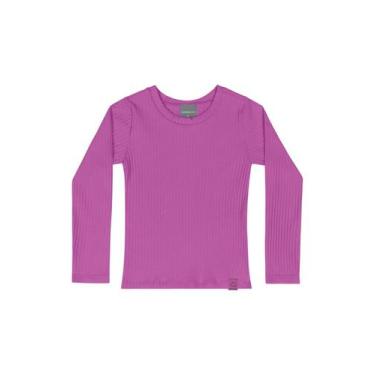 Imagem de Blusa de Manga Longa Infantil Menina Quimby, Roxo, 1