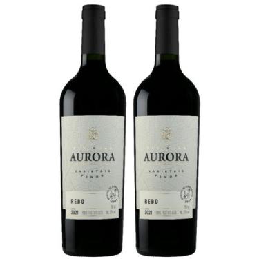 Imagem de Kit 2 Vinho Aurora Varietal Rebo Tinto Seco 750ml - Vinícula Aurora