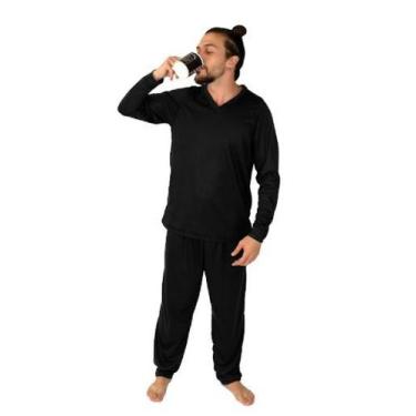 Imagem de Pijama Longo Poliéster Leve Blusa Manga Comprida Inverno - B2T, P, Pre