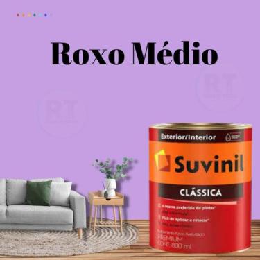Imagem de Tinta Para Parede Roxo Suvinil Clássica Premium Antimofo 800ml, Roxo M