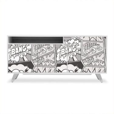 Imagem de Adesivo de Revestimento Móveis - Quadrinhos - Gibi - Preto - 033rev - 