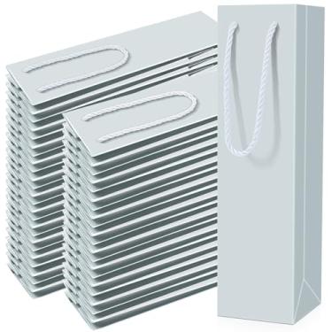 Imagem de Fulmoon Pacote com 80 sacos de presente de vinho a granel garrafas de vinho sacos de presente reutilizáveis bolsas de garrafa de licor bolsas com alças para compras festa de casamento aniversário 9 x