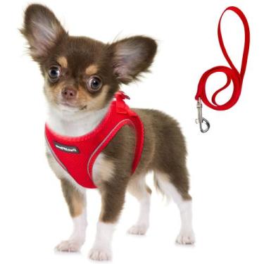 Imagem de Colete macio para cachorros Harness Fida Comfy Dog com coleira XS Red